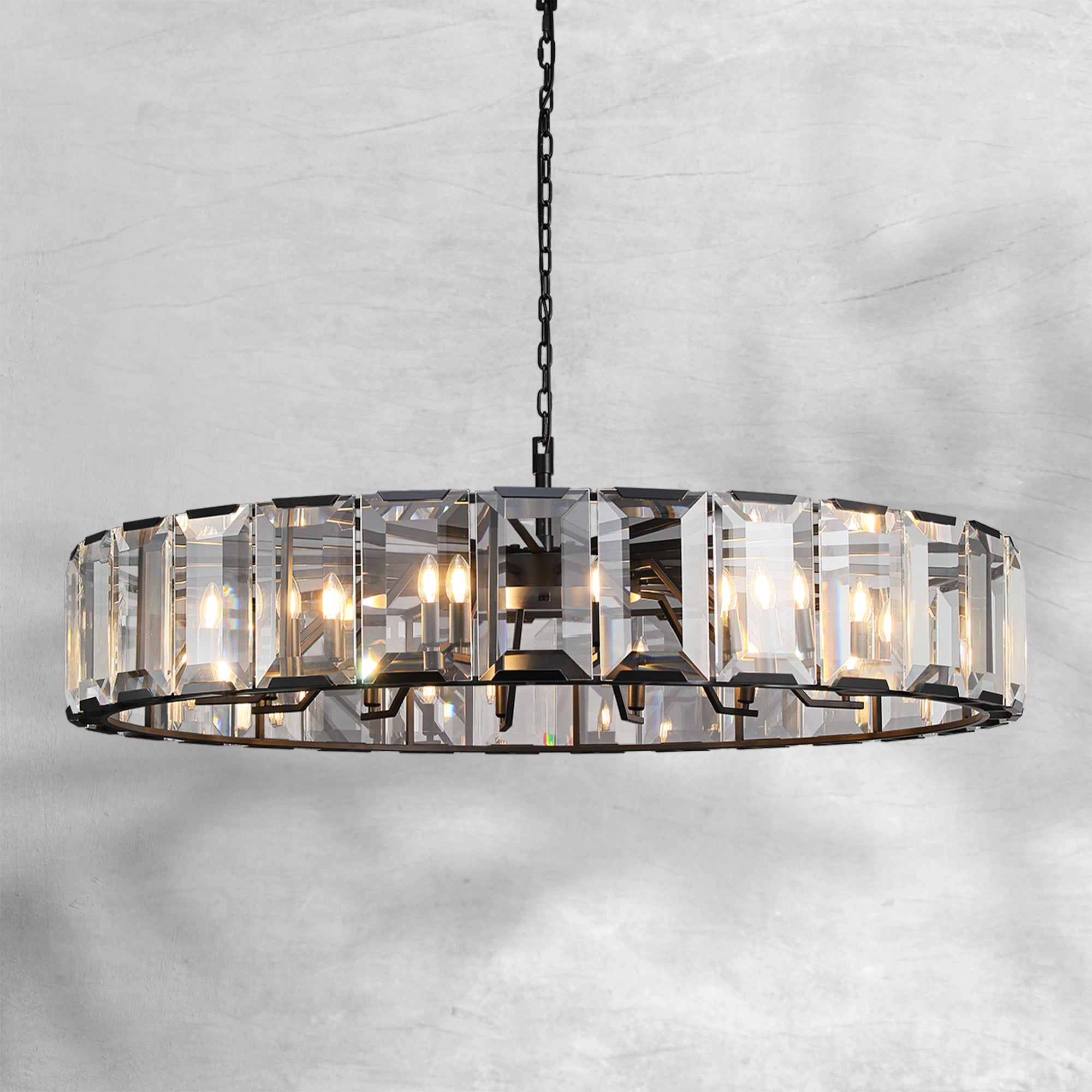 Harlew Crystal Round Chandelier 19"31"43"60"