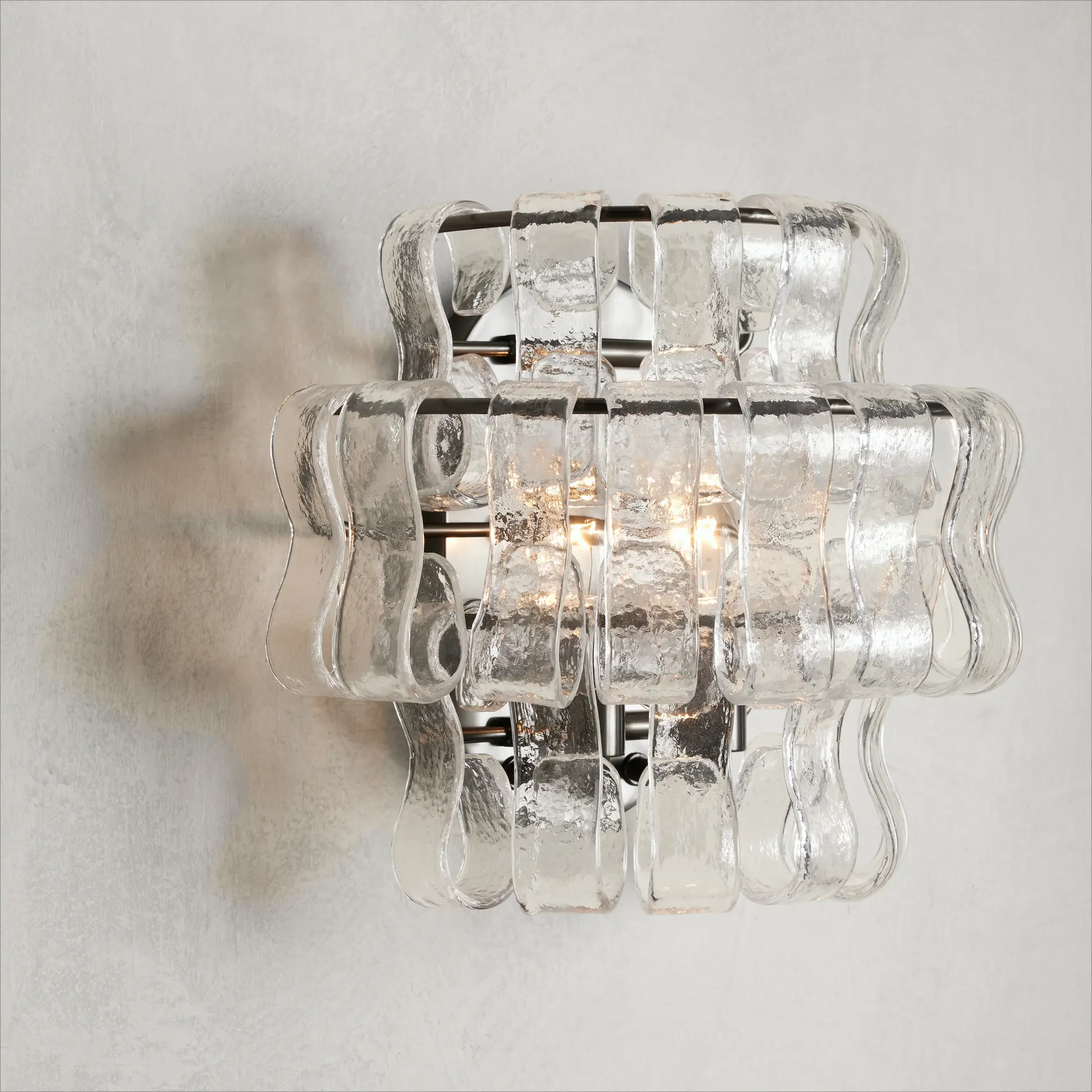 Evadne Modern Glass Bedroom Wall Sconces wall sconce for bedroom,wall sconce for dining room,wall sconce for stairways,wall sconce for foyer,wall sconce for bathrooms,wall sconce for kitchen,wall sconce for living room Kevin Studio Inc Bronze Clear 