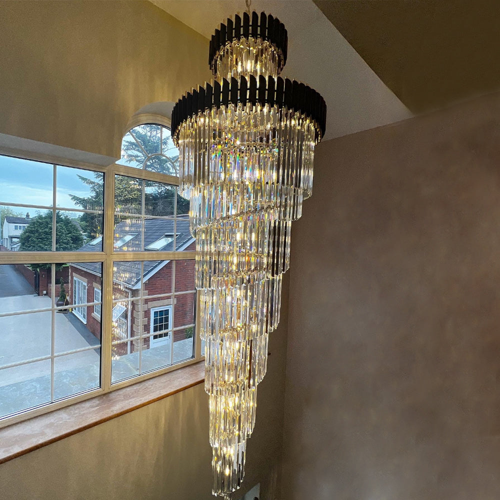 Helix Crystal Elegance Chandelier for Entrance and Staircase Chandeliers Kevinstudiolives   