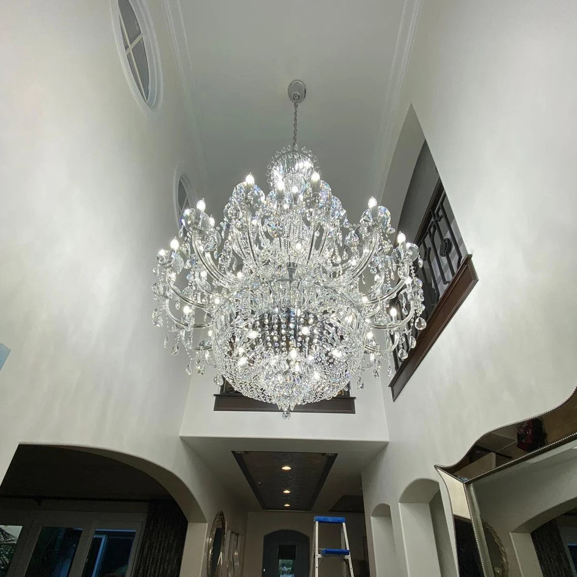 Extra Large European-style Multi-layers Candle Luxury Crystal Chandelier Gold Art Foyer/Staircase Decorative Light Fixture Chandeliers Kevinstudiolives   