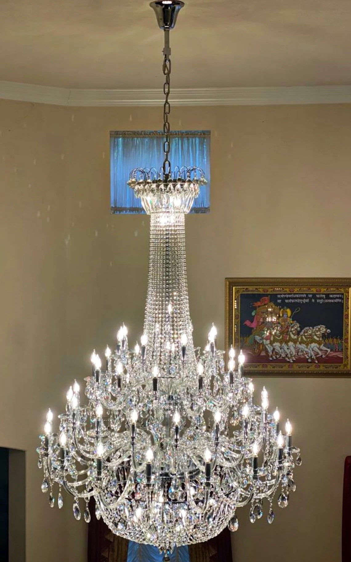 Extra Large European-style Multi-layers Candle Luxury Crystal Chandelier Gold Art Foyer/Staircase Decorative Light Fixture Chandeliers Kevinstudiolives   