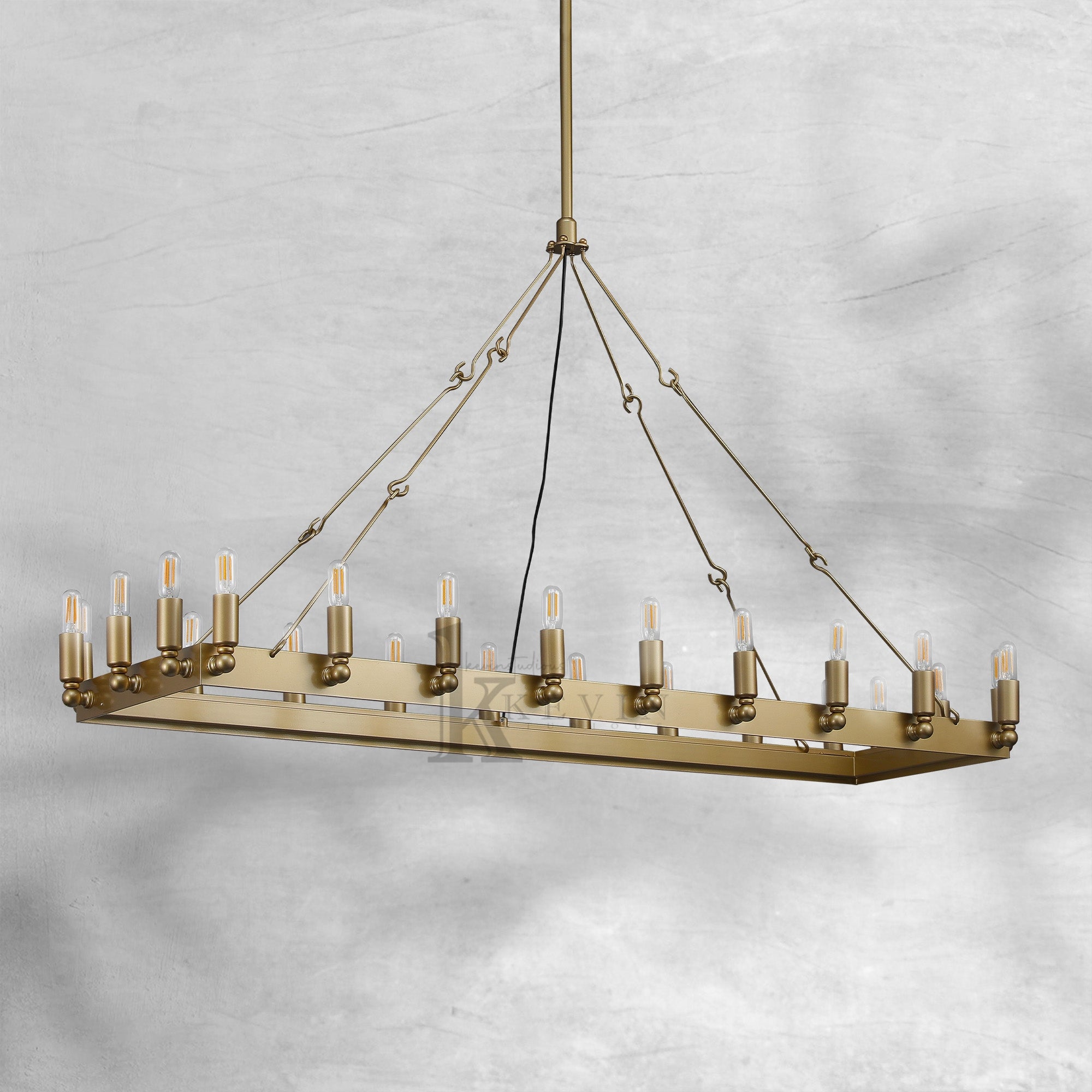 Camina Vintage Candelabra Rectangular Chandelier