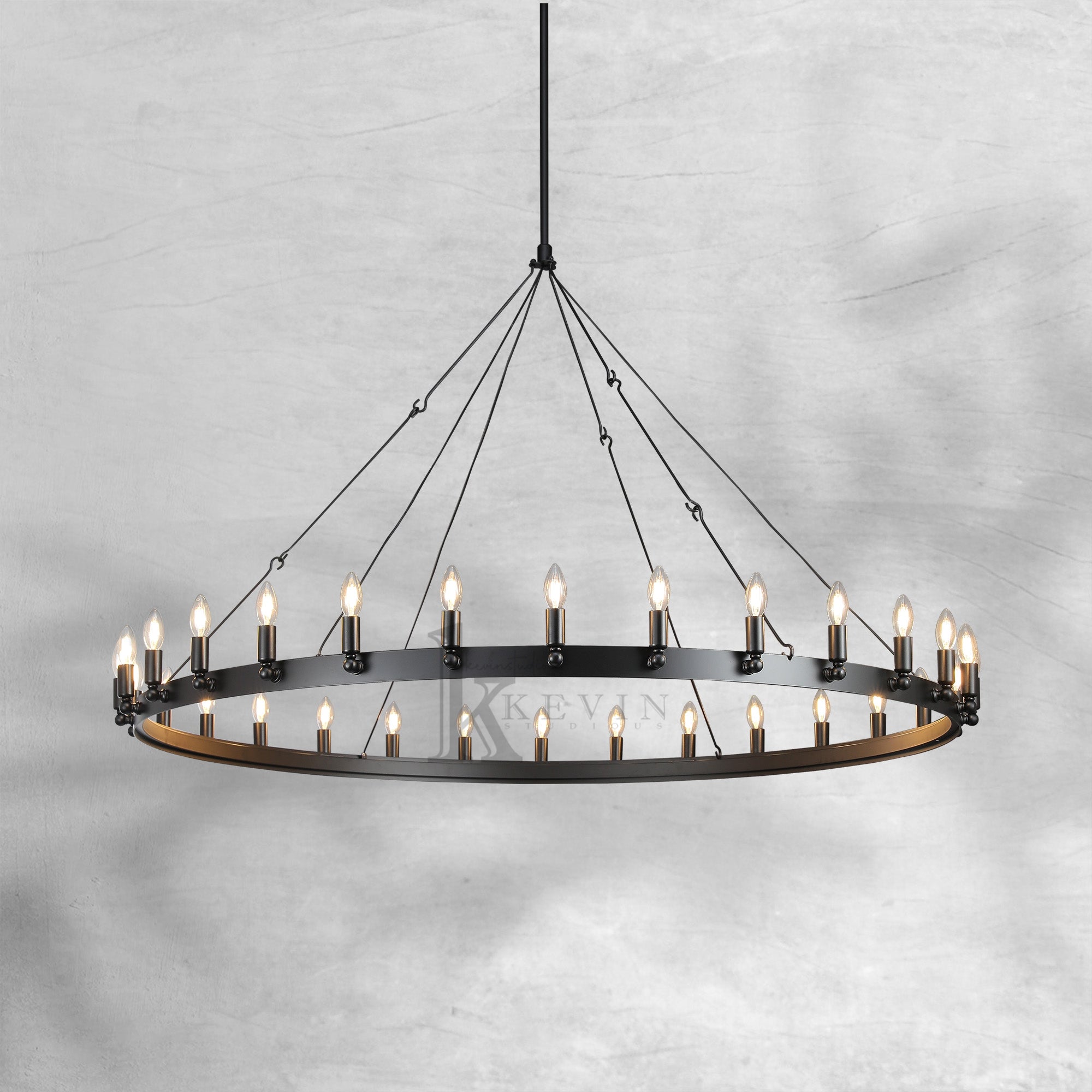 Camina Vintage Candelabra Round Chandelier