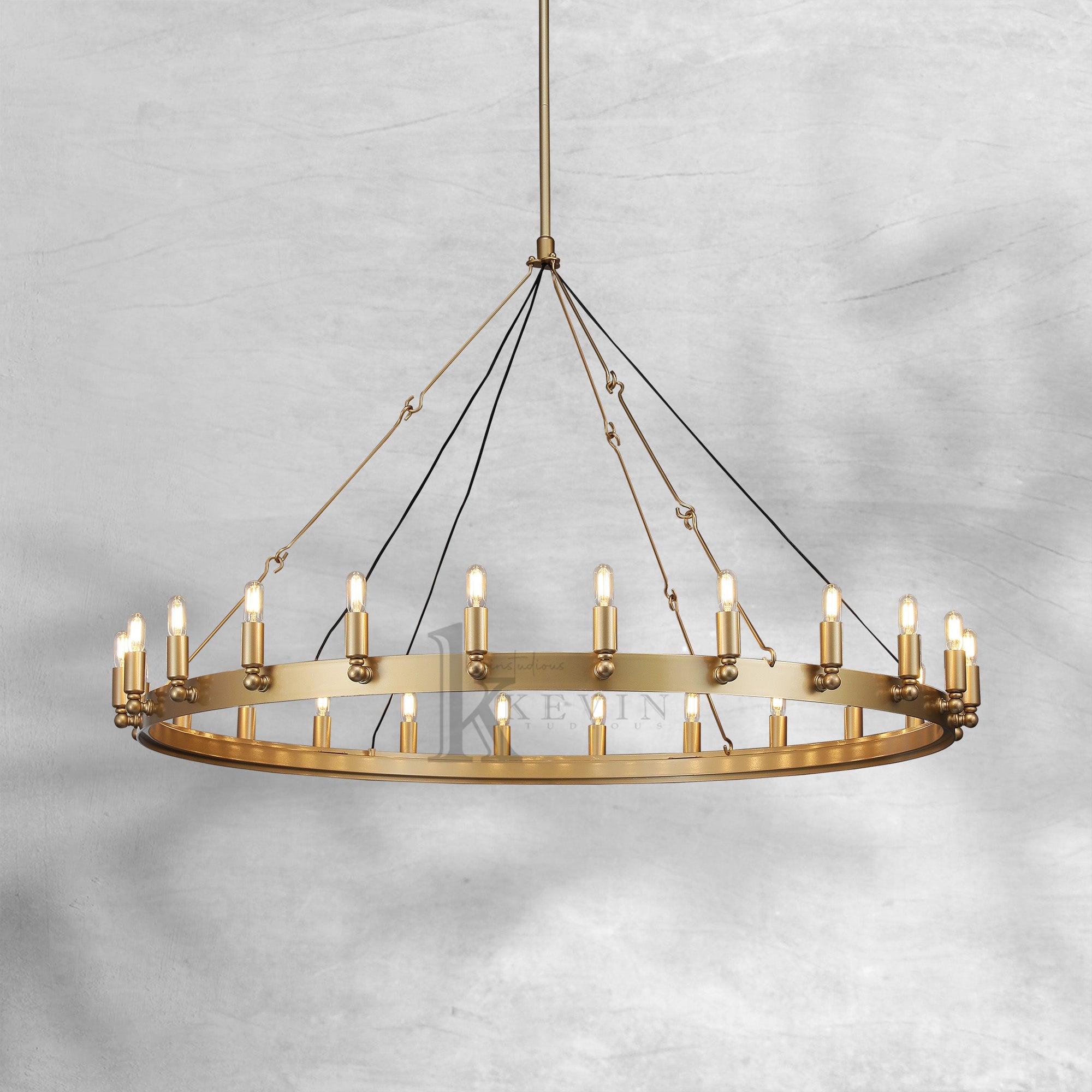 Camina Vintage Candelabra Round Chandelier