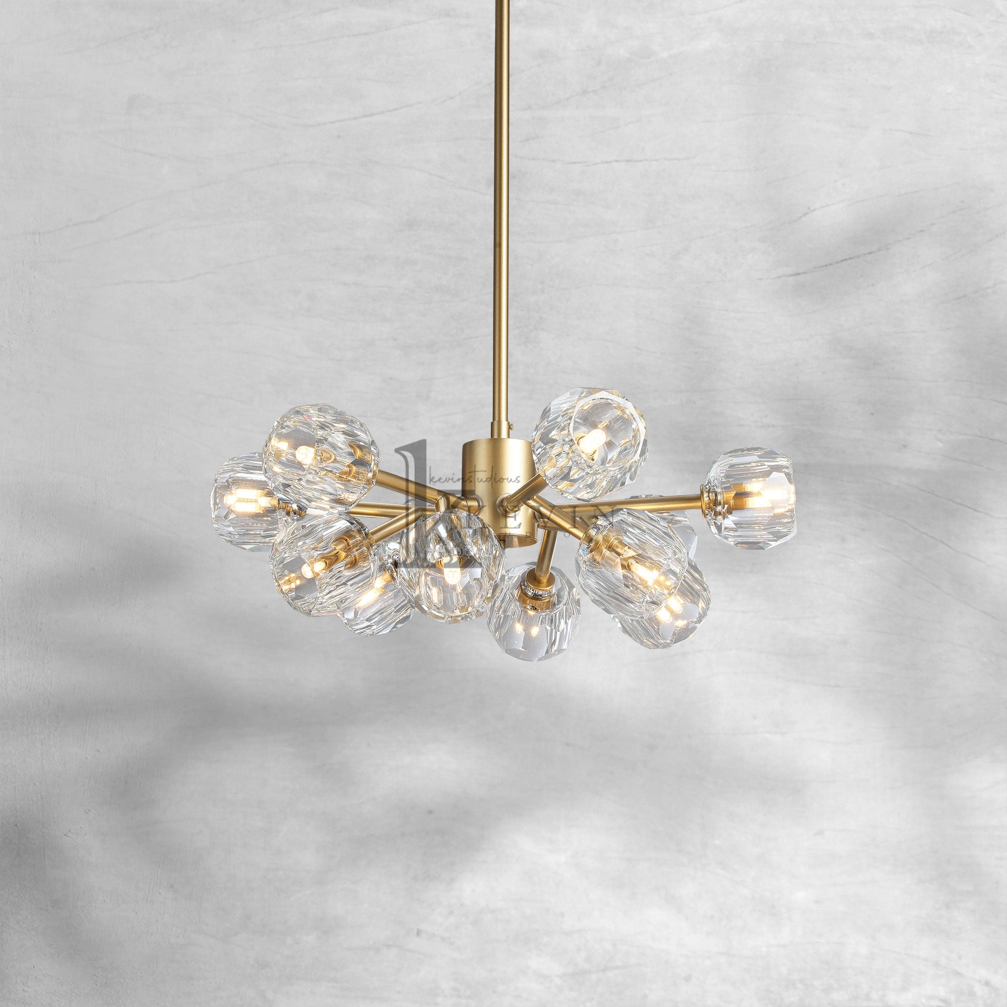 Bille De Crystal Round Chandelier 36"