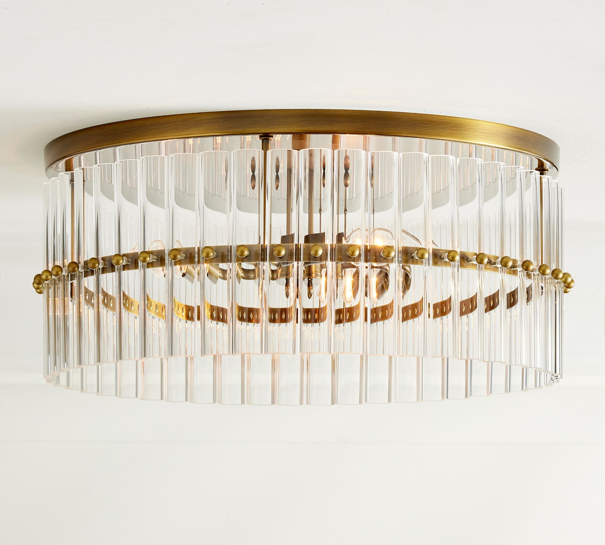 Molly Crystal Round Flush Mount Chandelier Kevin Studio   