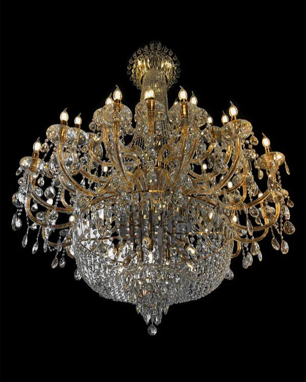 Extra Large European-style Multi-layers Candle Luxury Crystal Chandelier Gold Art Foyer/Staircase Decorative Light Fixture Chandeliers Kevinstudiolives   