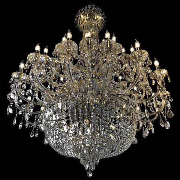 Extra Large European-style Multi-layers Candle Luxury Crystal Chandelier Gold Art Foyer/Staircase Decorative Light Fixture Chandeliers Kevinstudiolives   