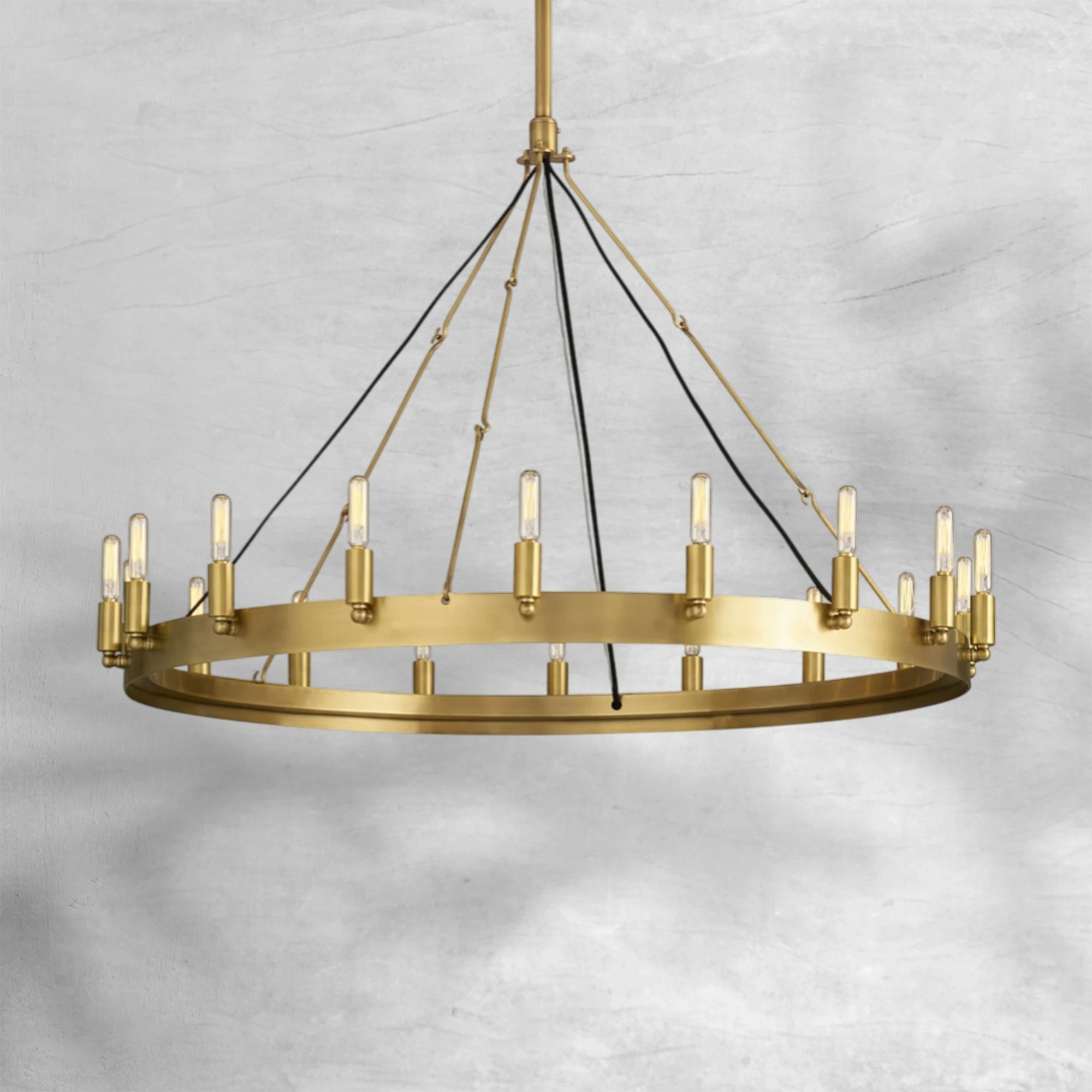Camina Vintage Filament Round Chandelier 26"/38"/50"/73"