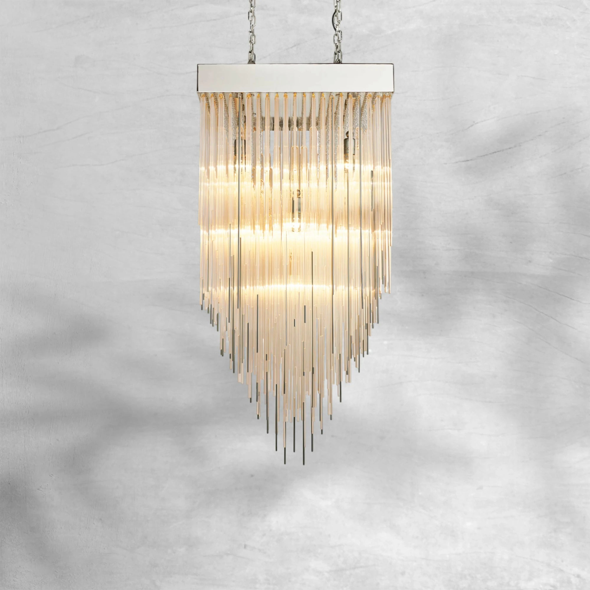 Casa Modern Glass Square Chandelier 20", 30", 54"
