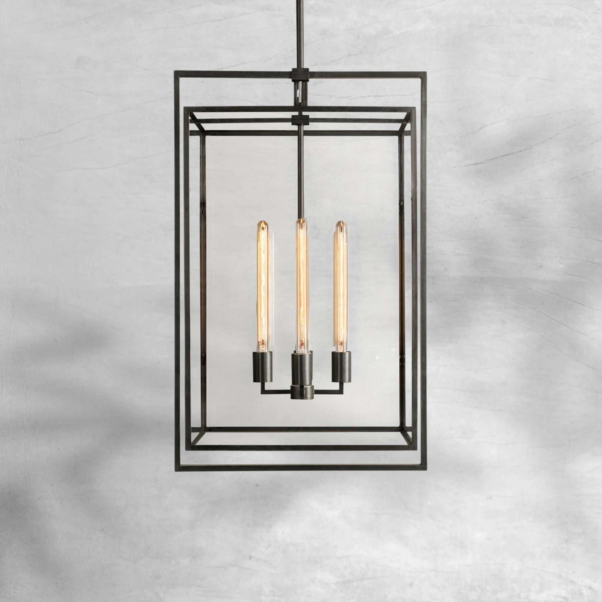 Baker Glass Lantern Modern Pendant 26"34"