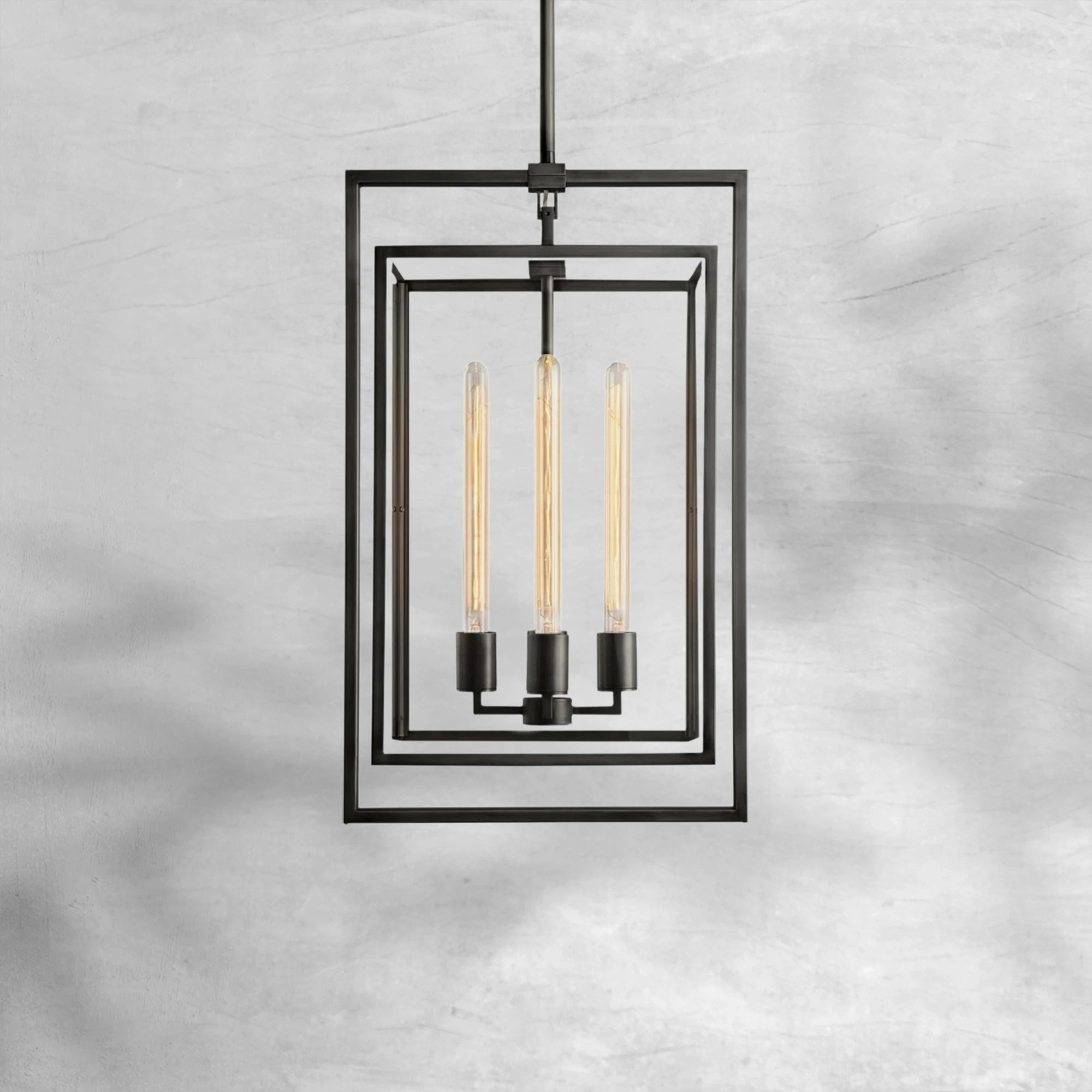Baker Glass Lantern Modern Pendant 26"34"