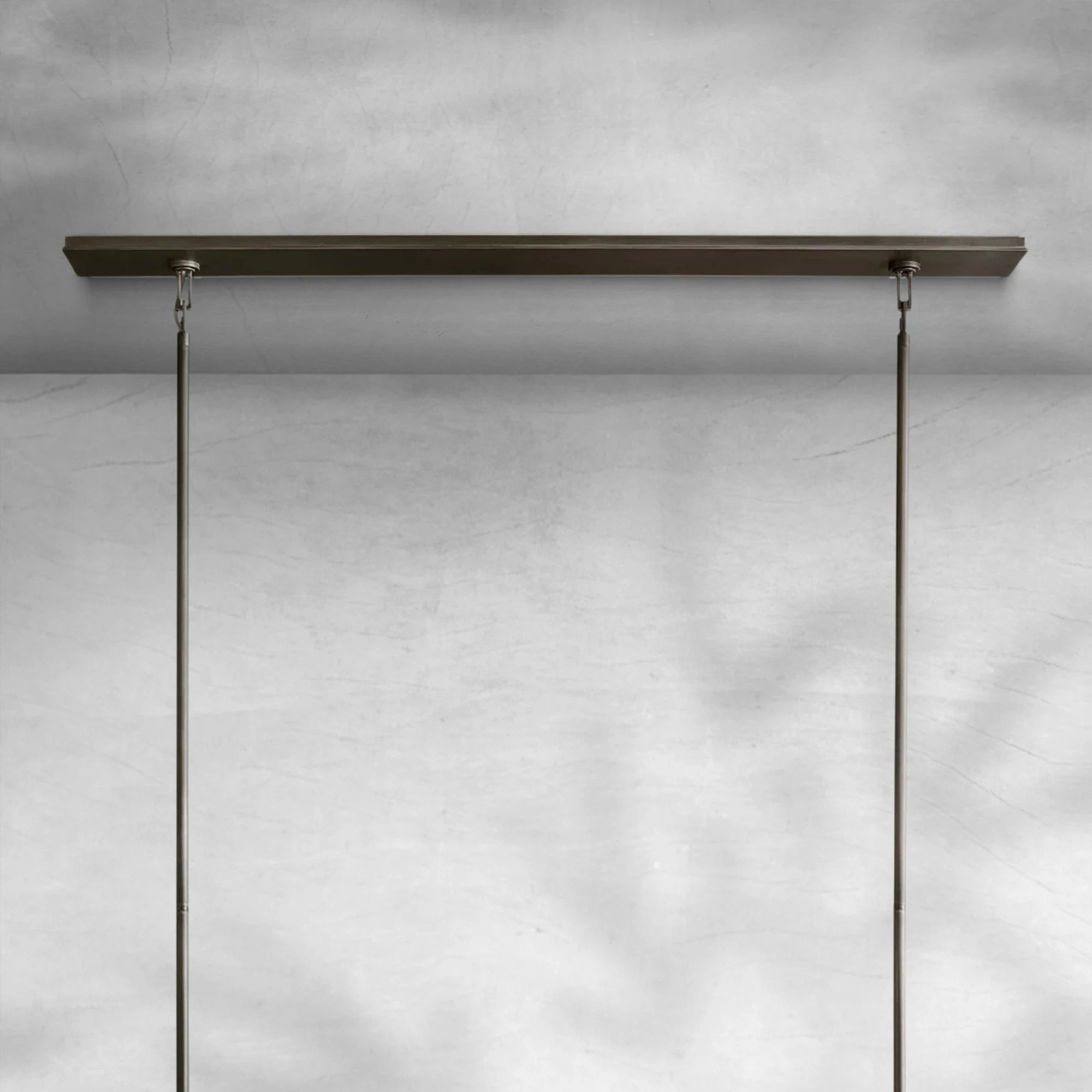 Baker Glass Lantern Rectangular Chandelier 54"