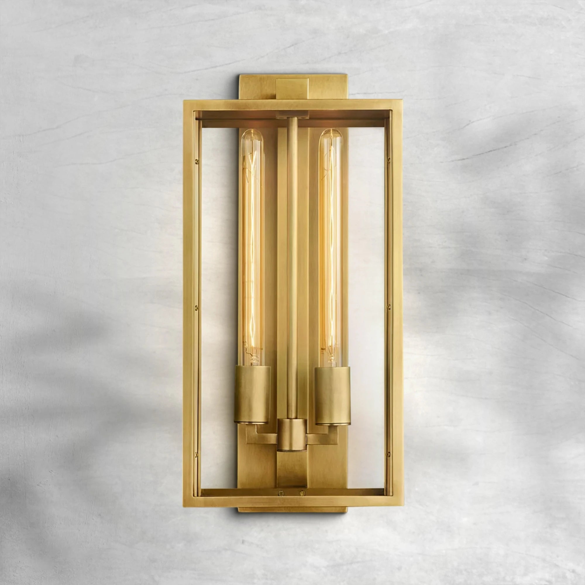 Baker Outdoor Square Lantern Wall Sconce 21"