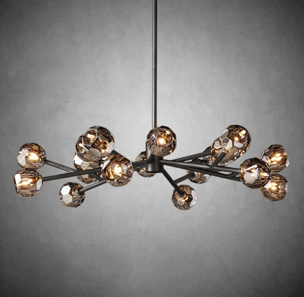 Bille De Crystal Glass Round Chandelier 24"36"48"60"72"