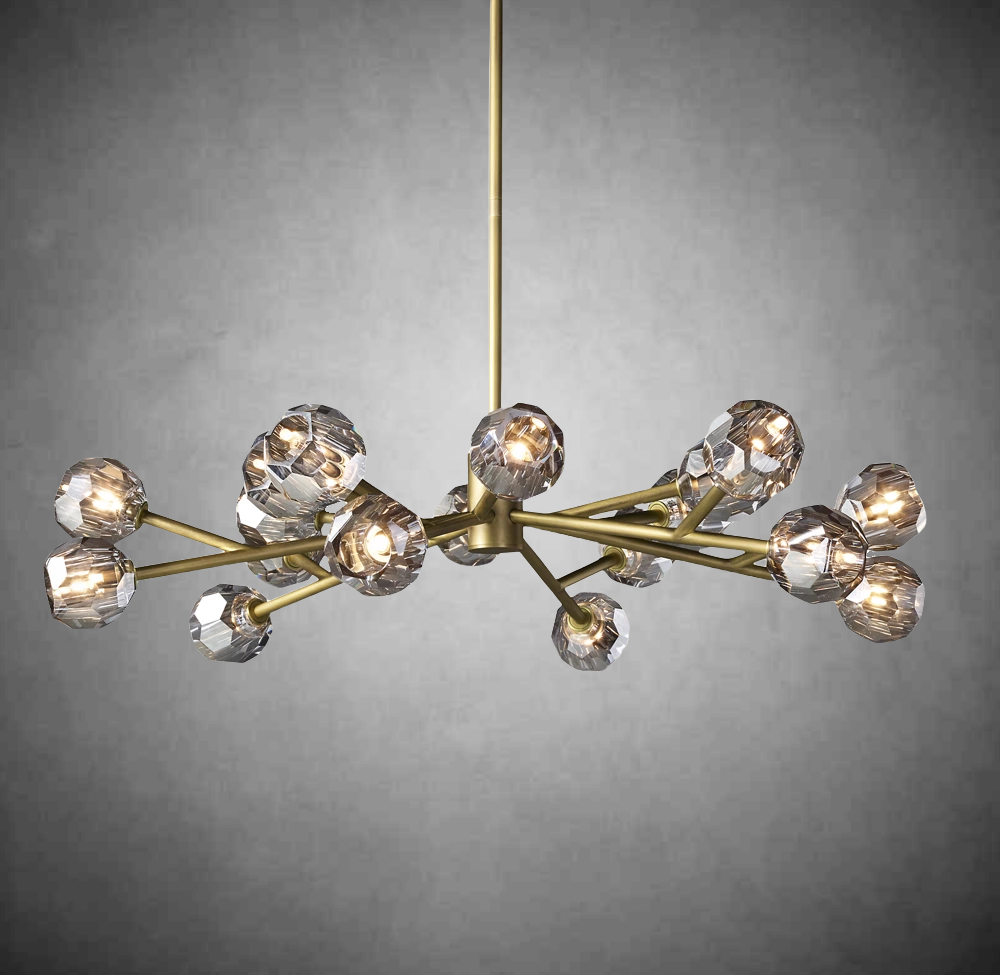 Bille De Crystal Glass Round Chandelier 24"36"48"60"72"