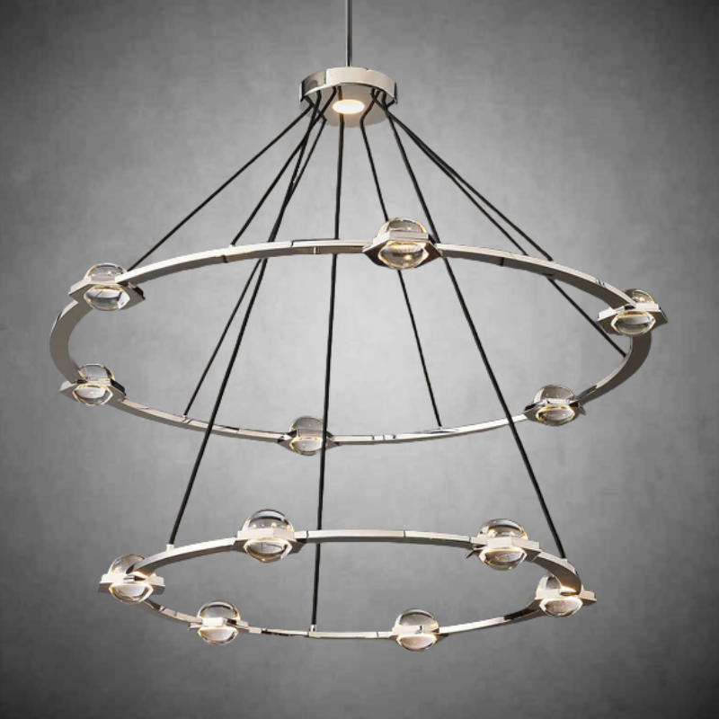 Eclatamt 2-Tier Round Chandelier 48" 60"