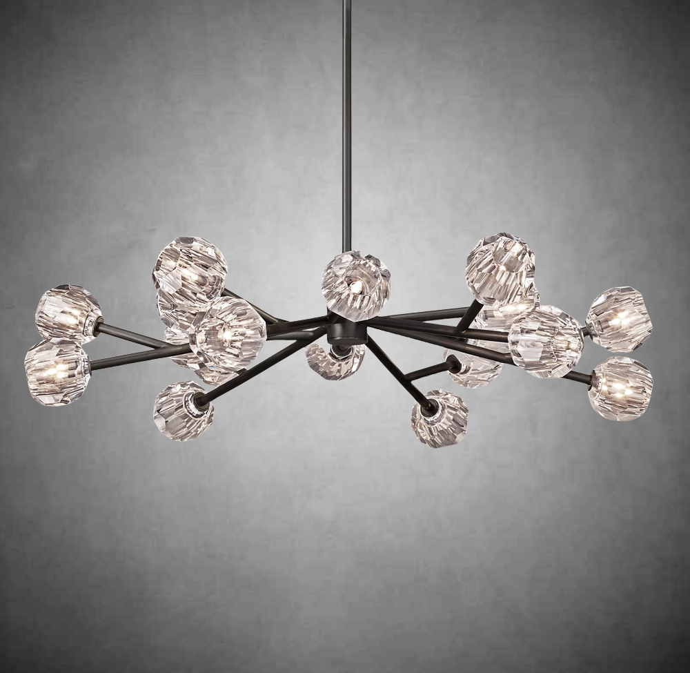 Bille De Crystal Glass Round Chandelier 24"36"48"60"72"