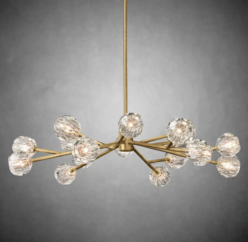 Bille De Crystal Glass Round Chandelier 24"36"48"60"72"