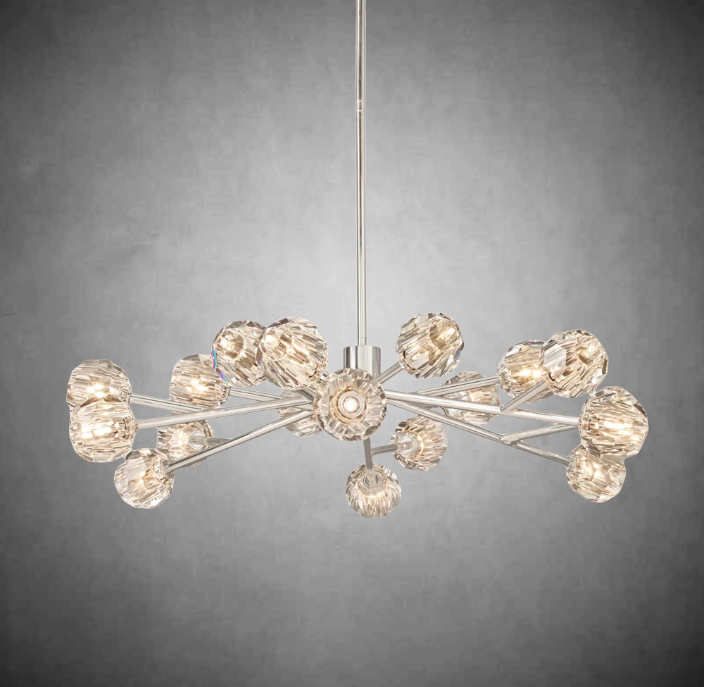 Bille De Crystal Glass Round Chandelier 24"36"48"60"72"