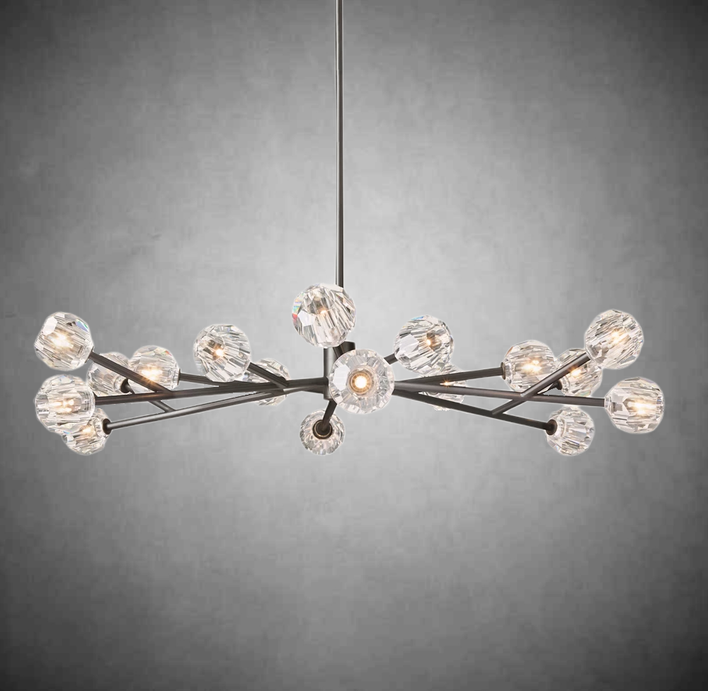 Bille De Crystal Glass Round Chandelier 24"36"48"60"72"