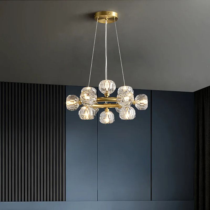 Floris Modern Crystal Round Chandelier For Cord Chandeliers Kevin Studio   