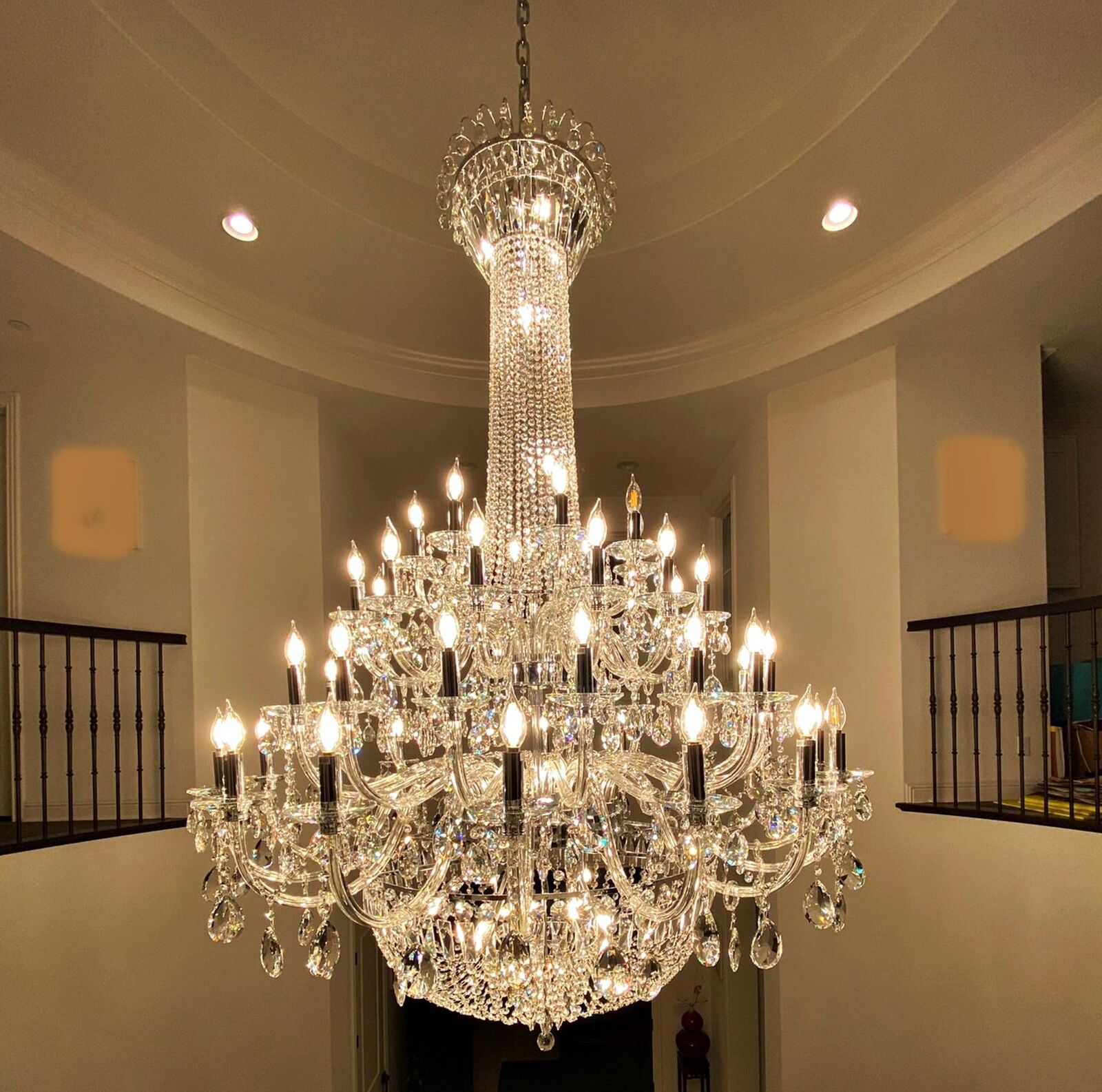 Extra Large European-style Multi-layers Candle Luxury Crystal Chandelier Gold Art Foyer/Staircase Decorative Light Fixture Chandeliers Kevinstudiolives   