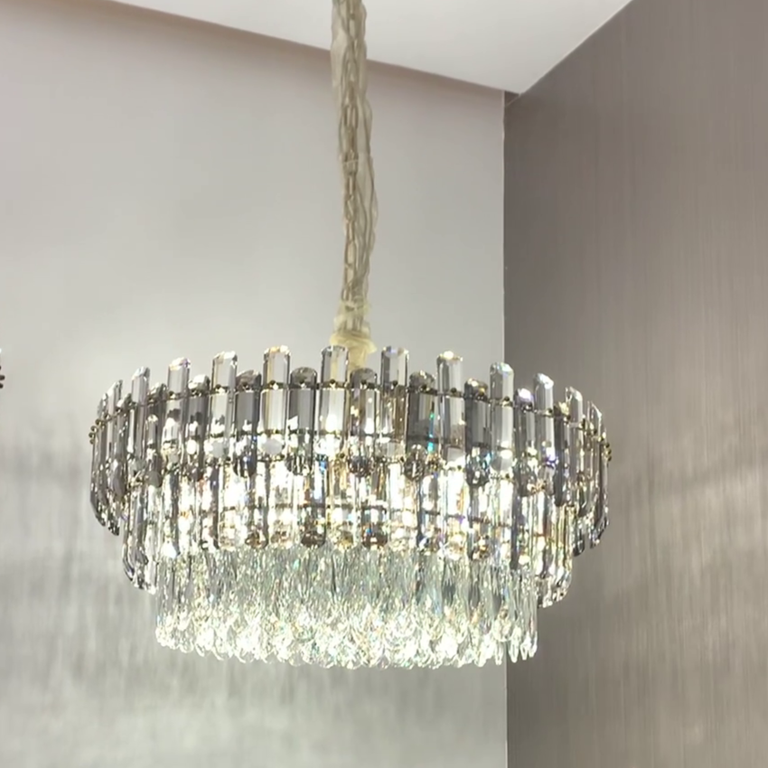 Light Luxury Round /Rectangular Crystal Chandelier for Living/Dining Room/Bedroom Chandeliers Kevinstudiolives   