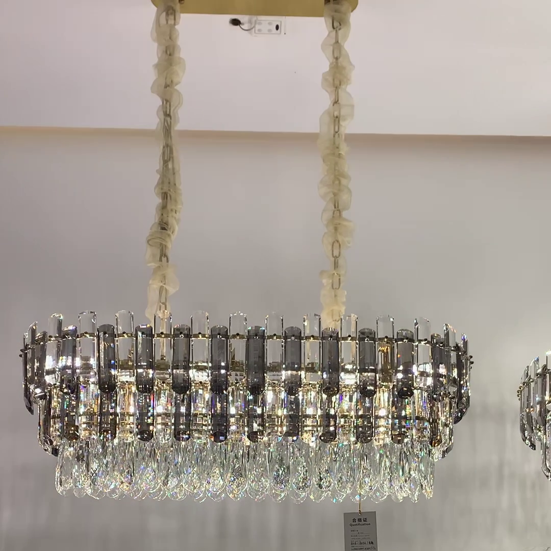 Light Luxury Round /Rectangular Crystal Chandelier for Living/Dining Room/Bedroom Chandeliers Kevinstudiolives   