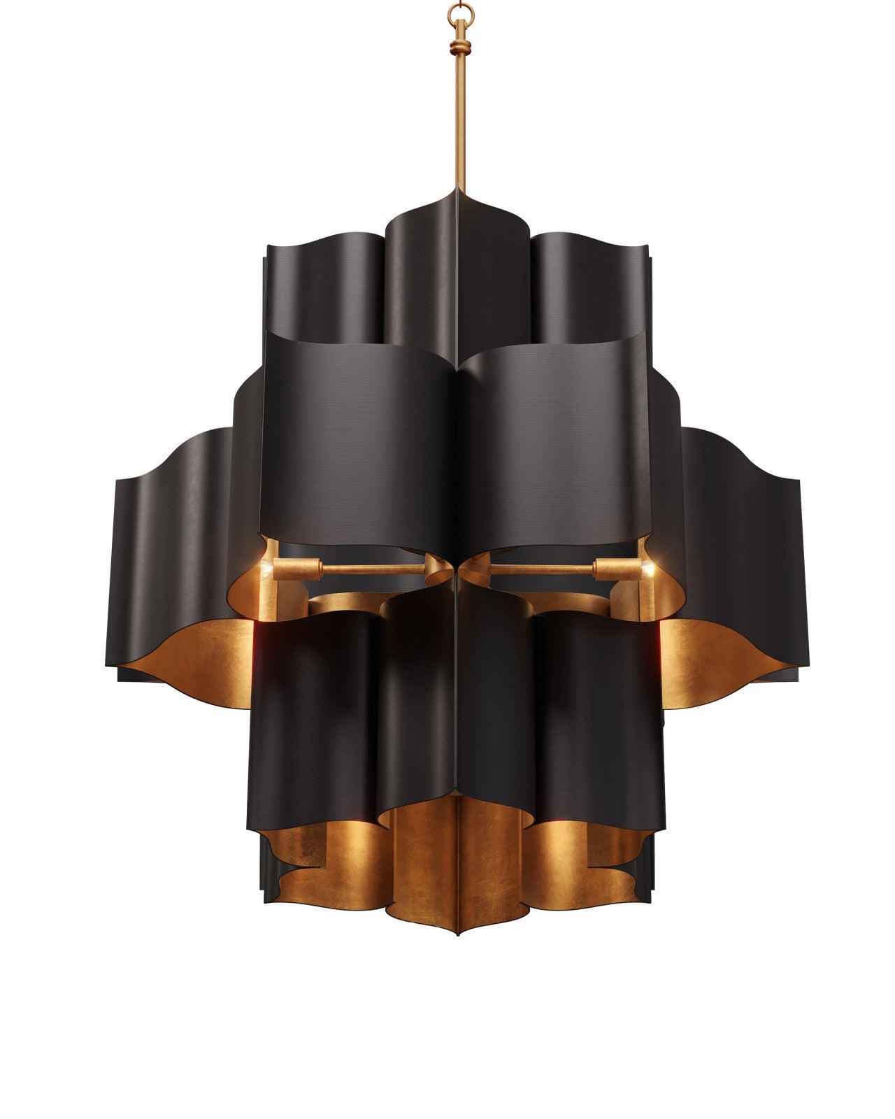 Grand Lotus Grande Black Chandelier NORMAL Kevin Studio   