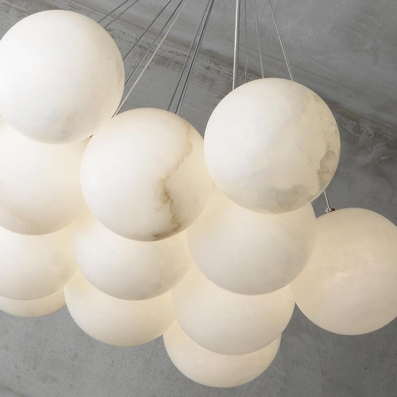 Sophie Modern  Alabaster Ball Pendant Light, Dining Room Light Chandelier Kevin Studio Inc   