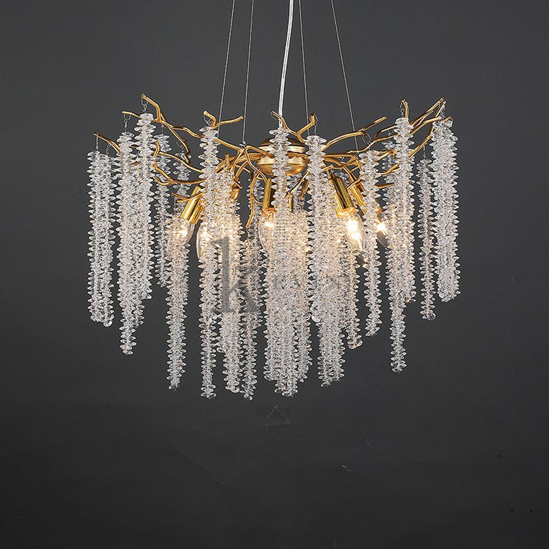 Aimee Modern K9 Pendant Crystal Round Chandelier, Tree Branch Chandelier 23.6"D Branch Chandelier Kevin Studio Inc   