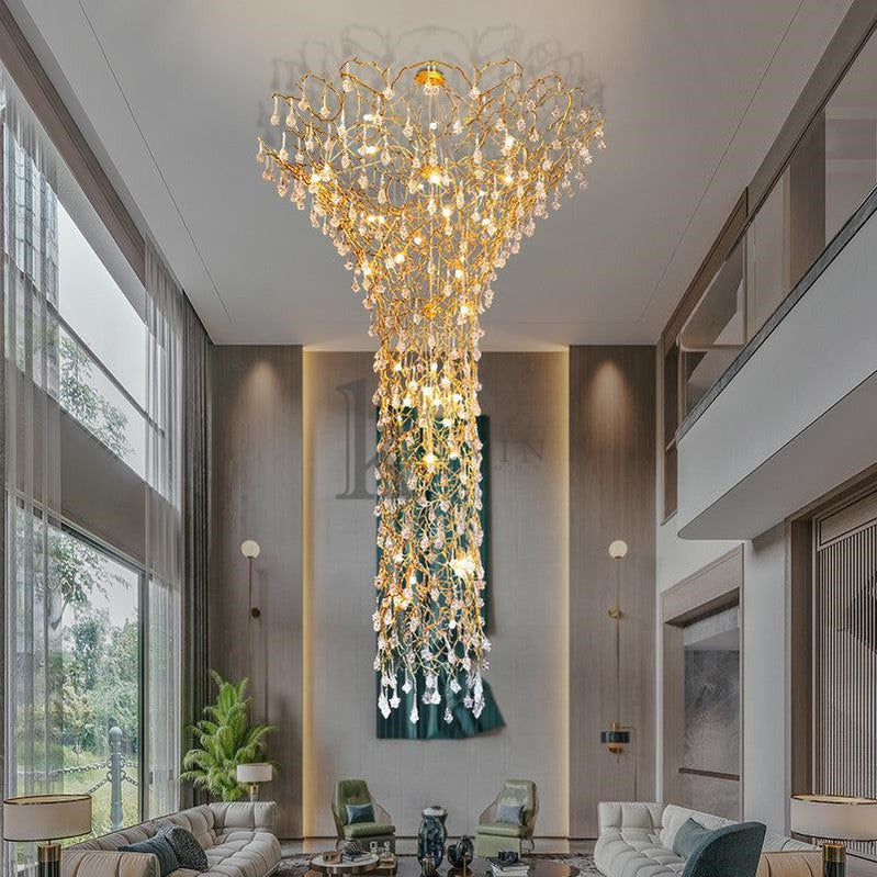 Randy Large Tree Branch Chandelier For High Ceiling Branch Chandelier Kevin Studio Inc 62.9" D X 118" H  