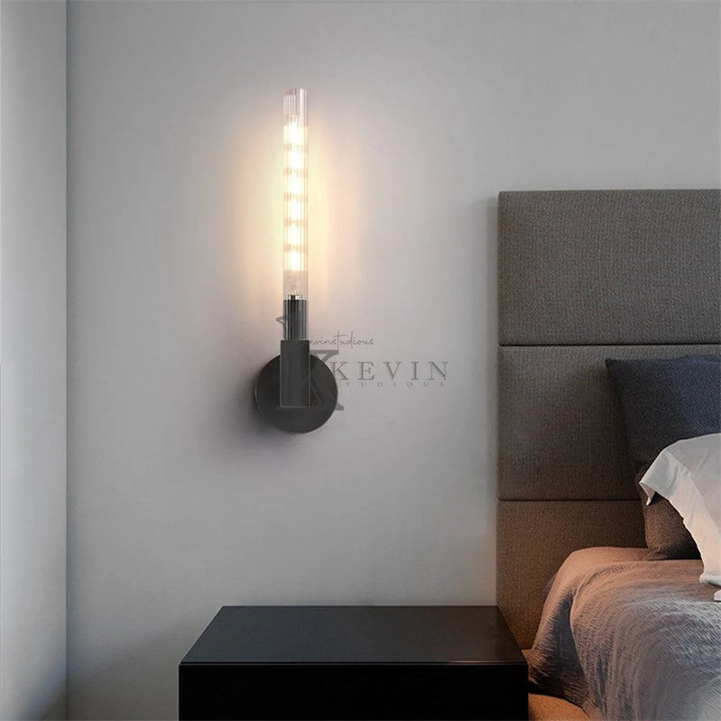 Zreddie Candlestick Modern Wall Sconce wall sconce Kevin Studio Inc Matte Black  