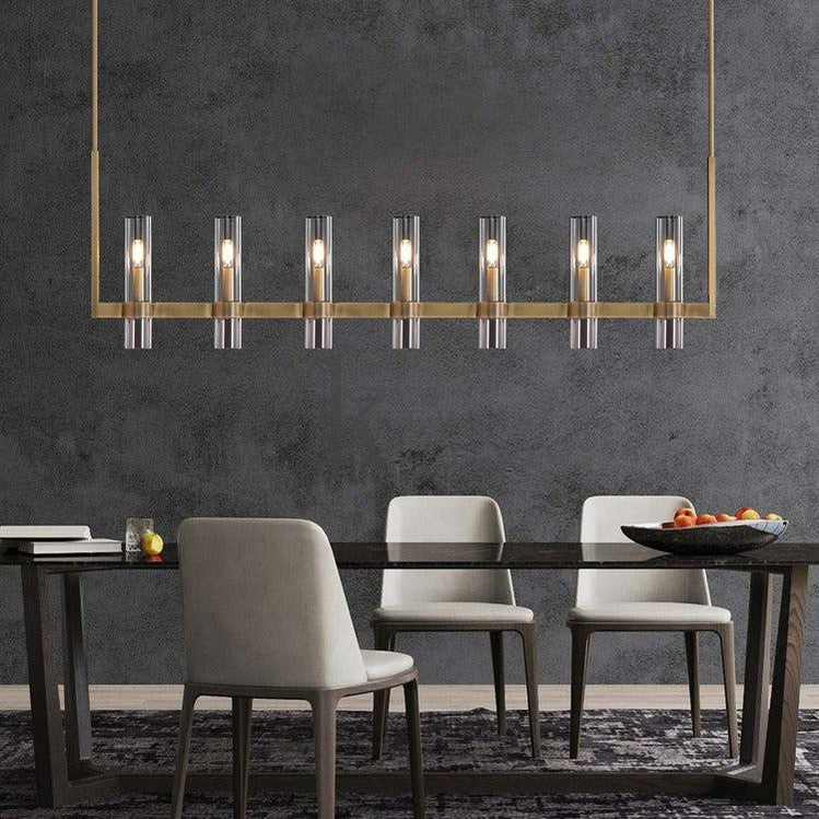 Develle Modern Linear Chandelier 59", 71" chandelier Kevin Studio Inc   