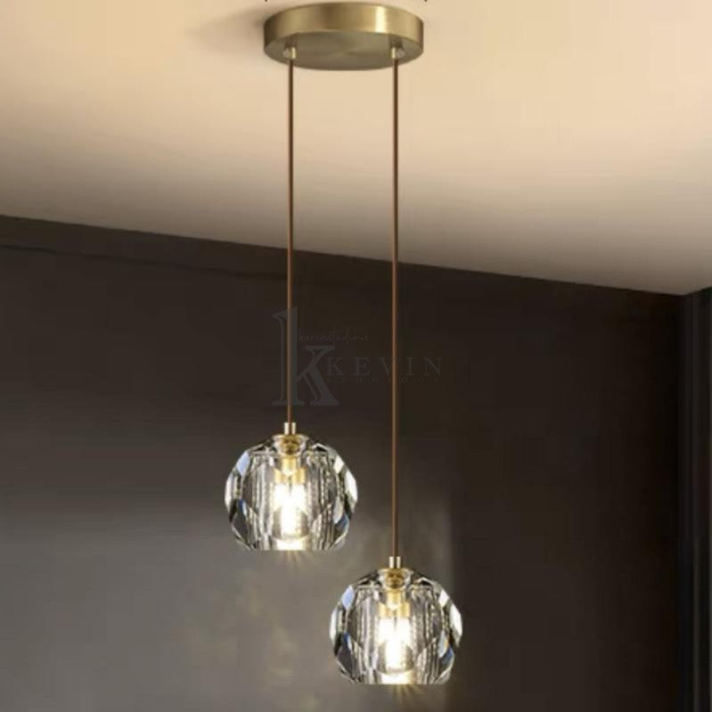 Floris Modern Crystal Ball Round Cluster Chandelier chandelier Kevin Studio Inc   