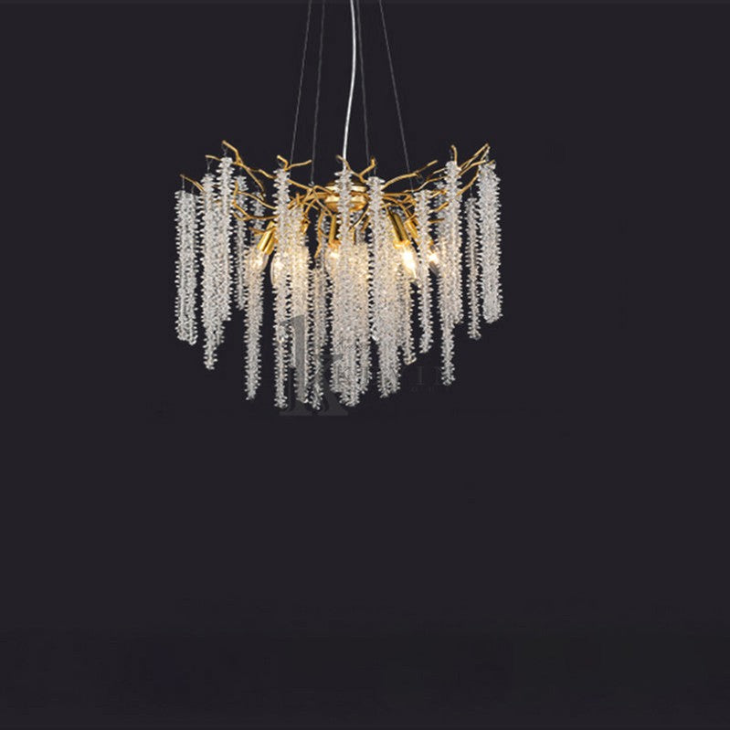 Aimee Modern K9 Pendant Crystal Round Chandelier, Tree Branch Chandelier 23.6"D Branch Chandelier Kevin Studio Inc   