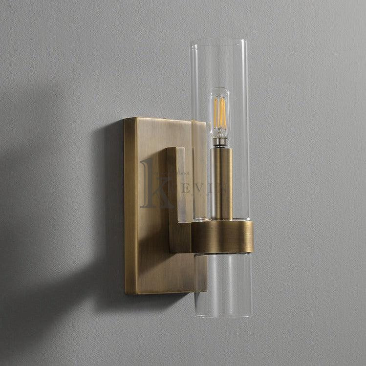 Develle Modern Glass Tube Wall Light For Bedroom, 12" H wall sconce Kevin Studio Inc   