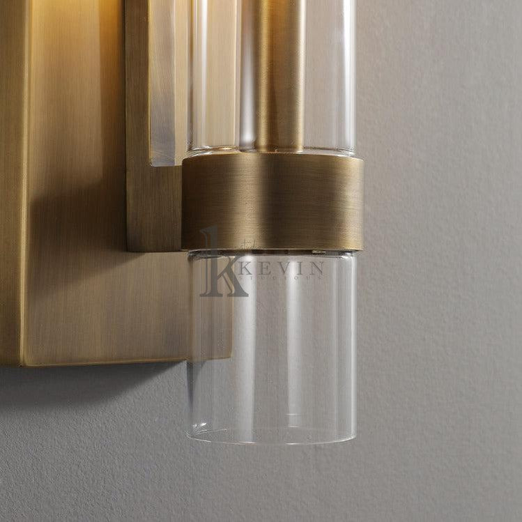 Develle Modern Glass Tube Wall Light For Bedroom, 12" H wall sconce Kevin Studio Inc   