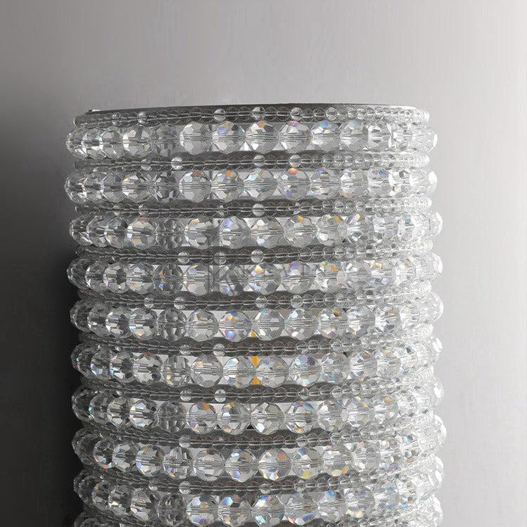 Notus Modern Halo Round Crystal Wall Sconce 36" H wall sconce Kevin Studio Inc   