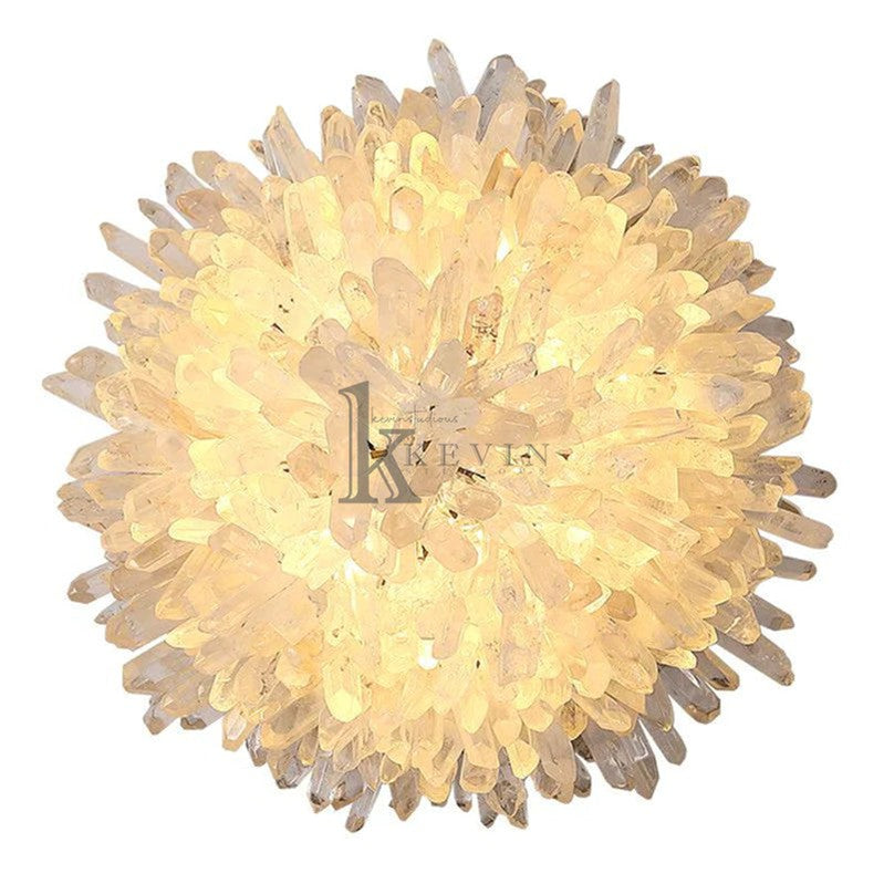 Haroldo Modern Rock Crystal Wall Sconce For Bedroom Wall Sconce Kevin Studio Inc   