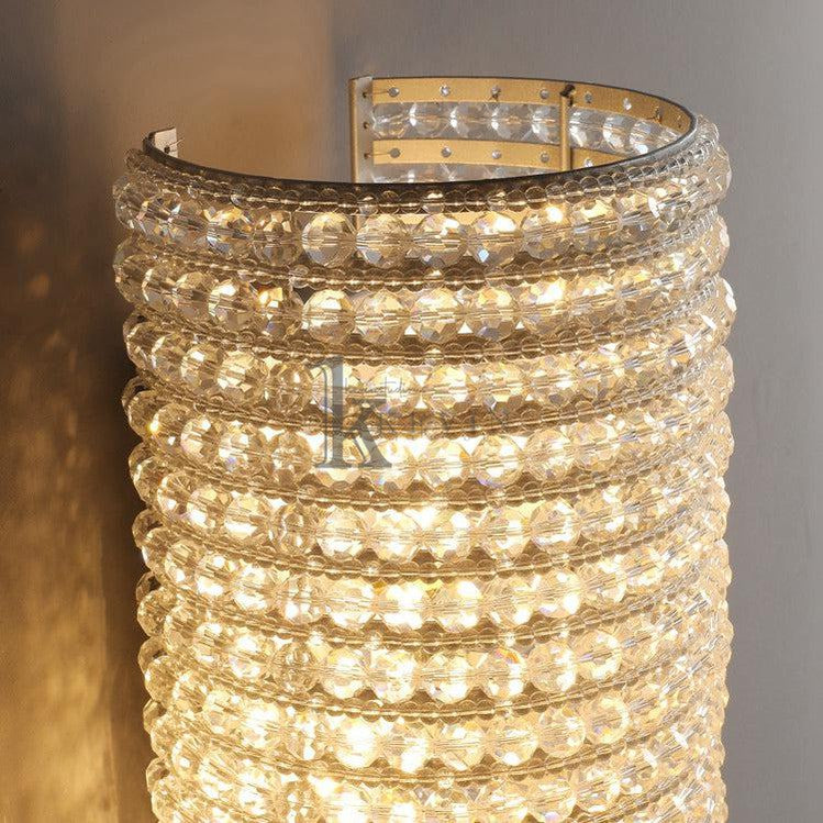 Notus Modern Halo Round Crystal Wall Sconce 36" H wall sconce Kevin Studio Inc   