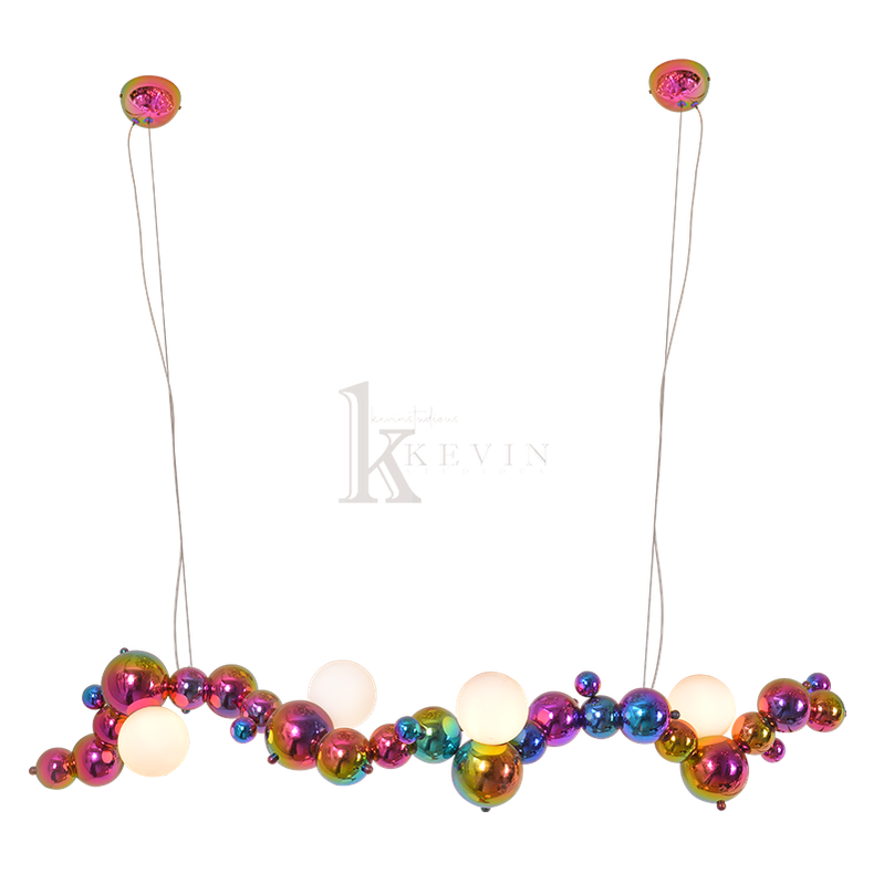 Colorful Bubble Linear Dining Room Chandelier Chandelier Kevin Studio Inc   