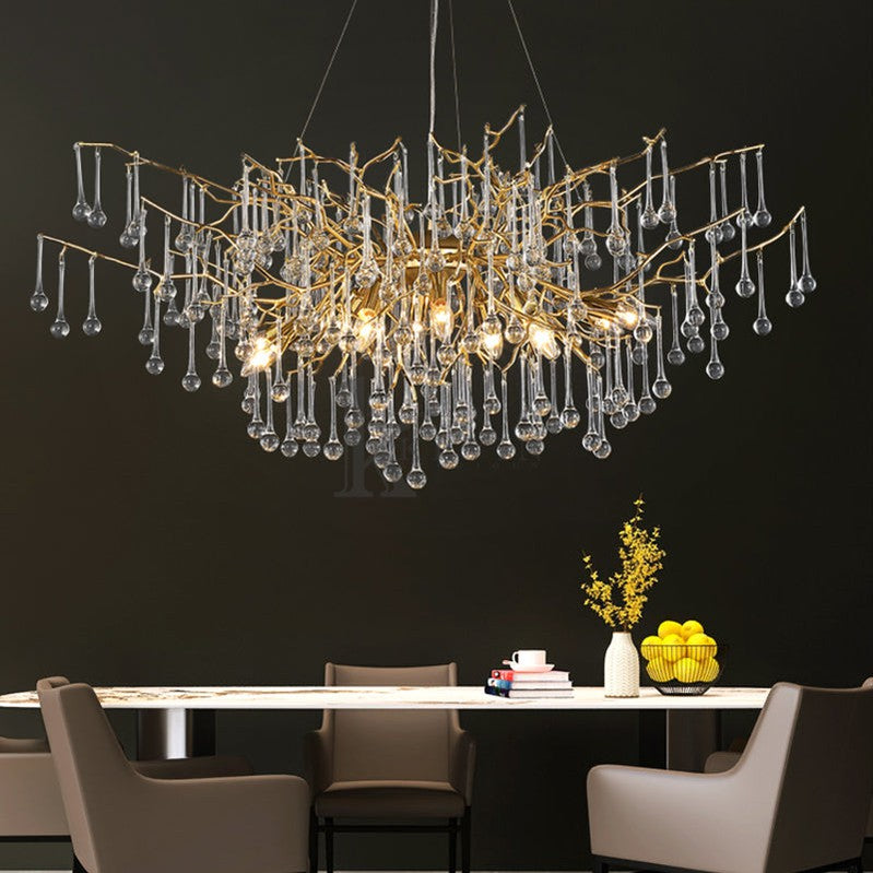 Lanny Modern Crystal Chandelier Round Branch Chandelier Lighting Branch Chandelier Kevin Studio Inc   