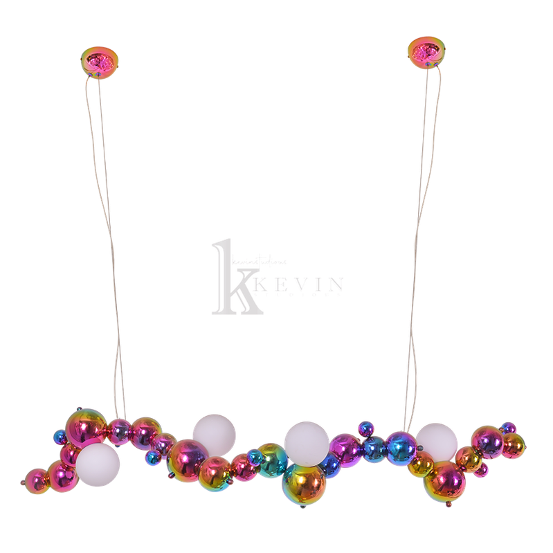 Colorful Bubble Linear Dining Room Chandelier Chandelier Kevin Studio Inc   