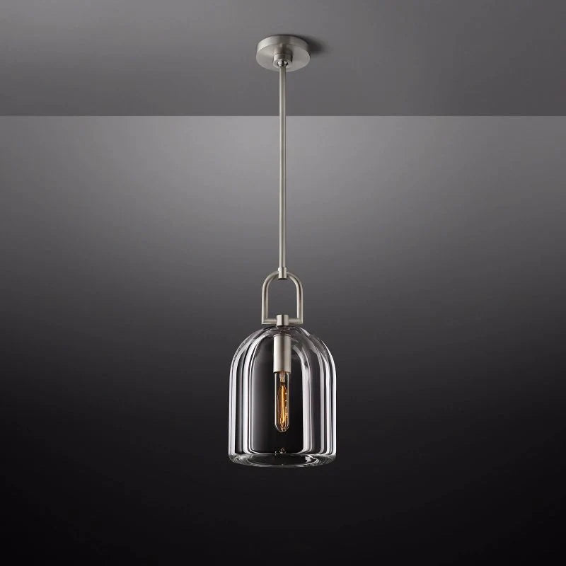 Boten Modern Clothe Glass Pendant Light 5", 8", 10" Pendant Light Kevin Studio Inc 5''D Satin Nickel 