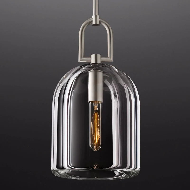 Boten Modern Clothe Glass Pendant Light 5", 8", 10" Pendant Light Kevin Studio Inc 8''D Satin Nickel 