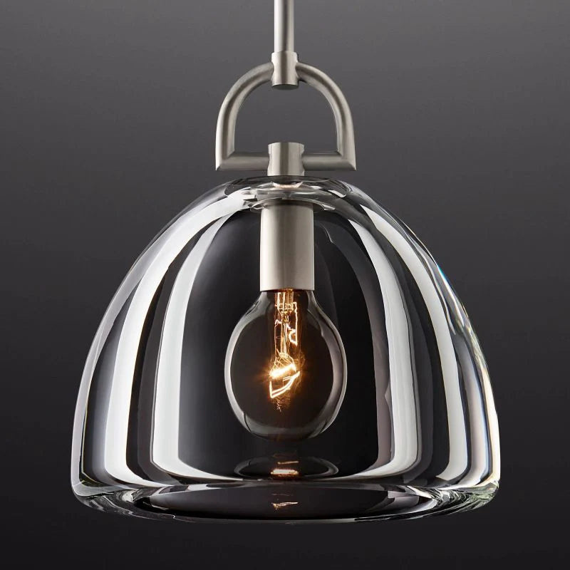 Boten Modern Dome Glass Pendant Light 7", 11", 14" Pendant for living room,Pendant for kitchen,Pendant for bathrooms,Pendant for bedrooms,Pendant for foyer,Pendant for stairways,Pendant for dining room Kevin Studio Inc 11''D Satin Nickel 