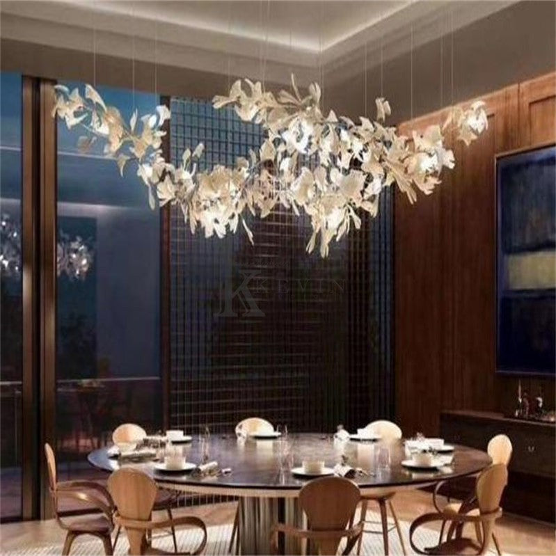 Katrin Porcelain Ginkgo Branch Chandelier Branch Chandelier Kevin Studio Inc 78.8''L  