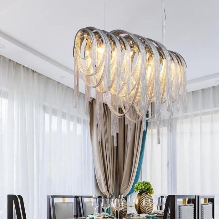 Hyder Cadena Chain Tassel Modern Chandelier Chandelier Kevin Studio Inc   